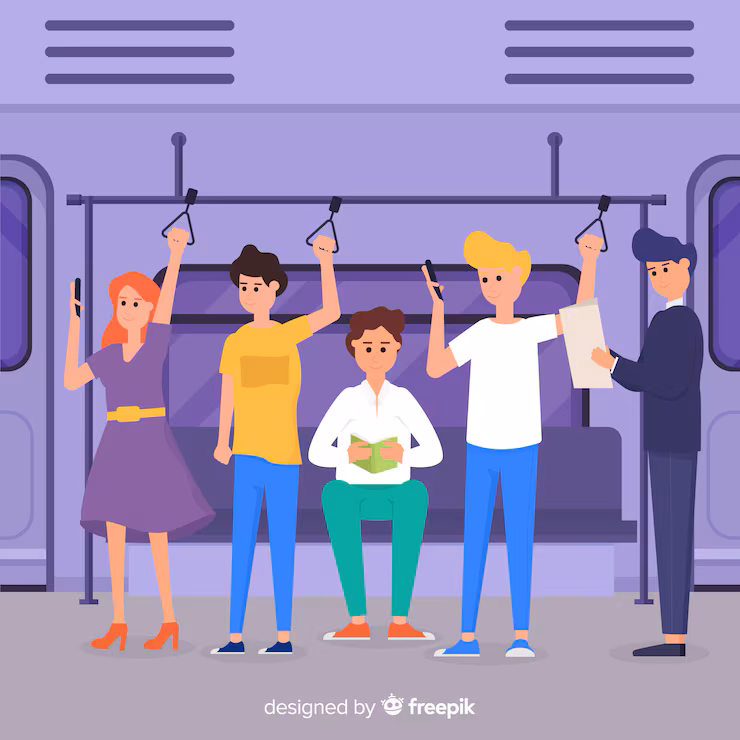 People going on the subway