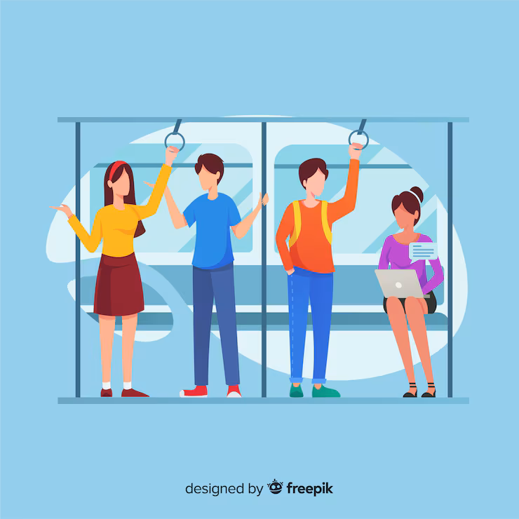 People going on the subway