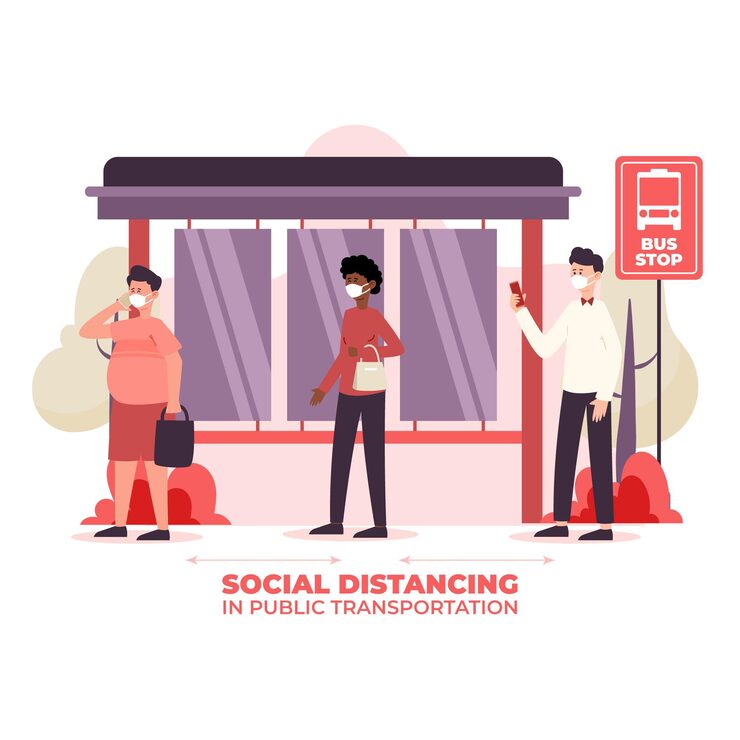 Social distancing in public transportation
